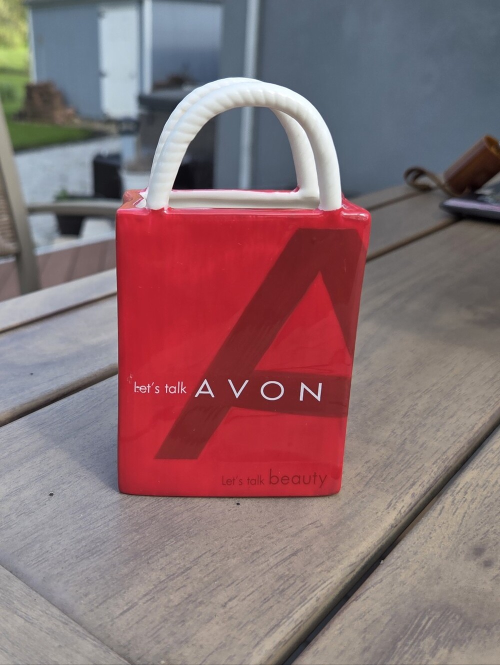 Vintage Avon Red Ceramic Mini Handbag - Representative Exclusive